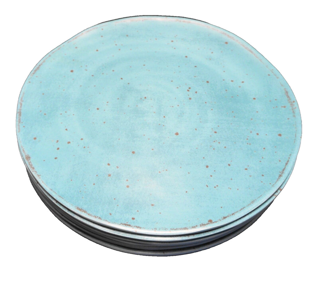 Naturally Danny Seo Dinner Plates Turquoise Speckled Melamine Set of 8