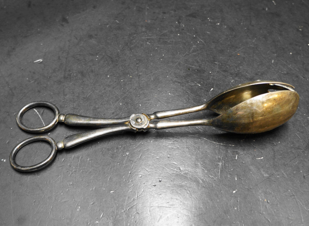 Silver Plated Scissor Style Salad Tongs