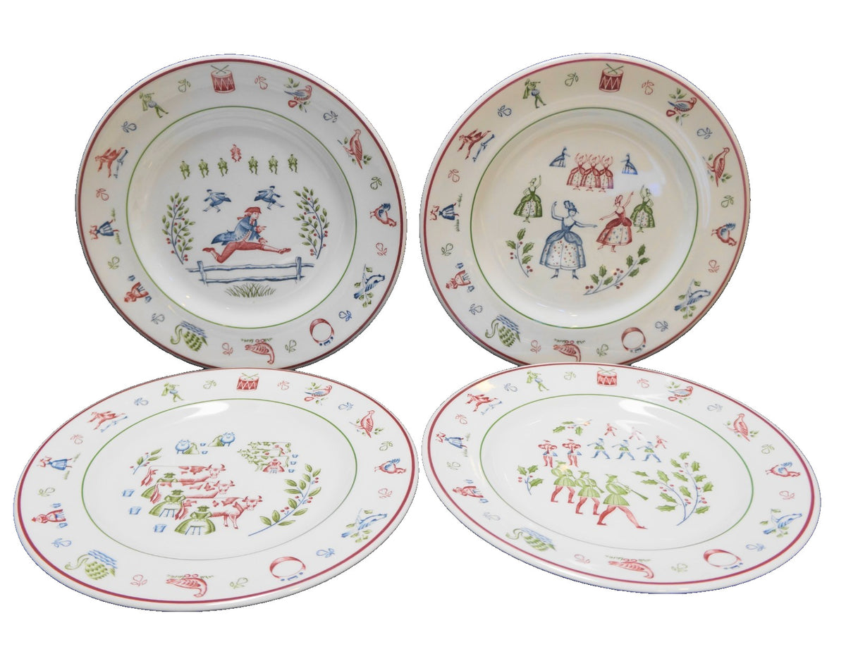 Johnson Brothers Twelve Days of Christmas Salad Plates Set of 4