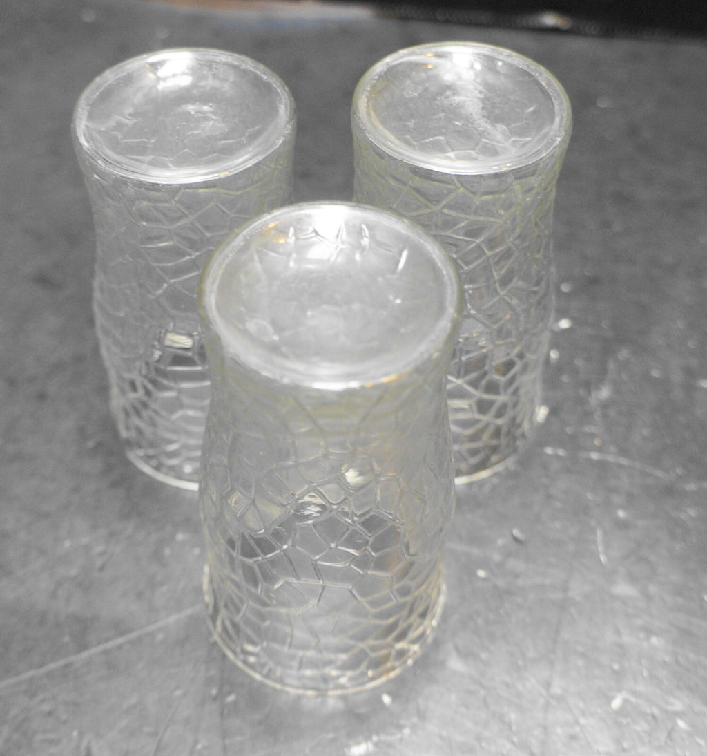 Smith By Cracky Crackle Glass Clear Juices Set of 3 Depression