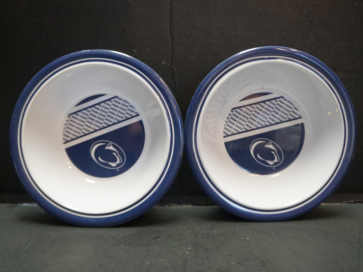 Penn State PSU Nittany Lions Melamine Cereal Snack Bowls Pair