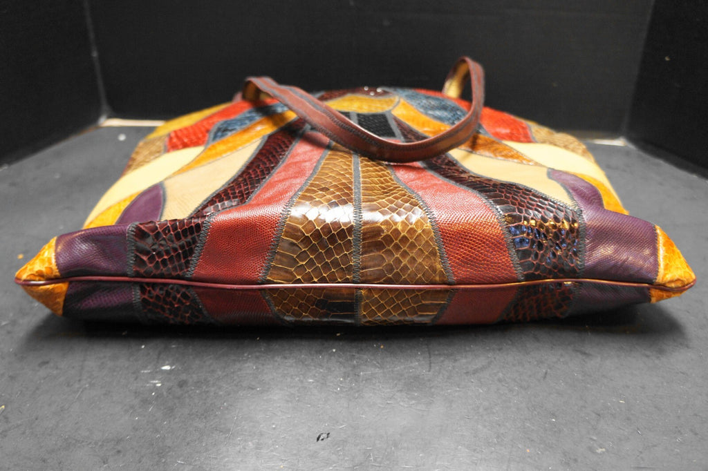 Original by Caprice Snakeskin Patchwork Tote Bag Purse