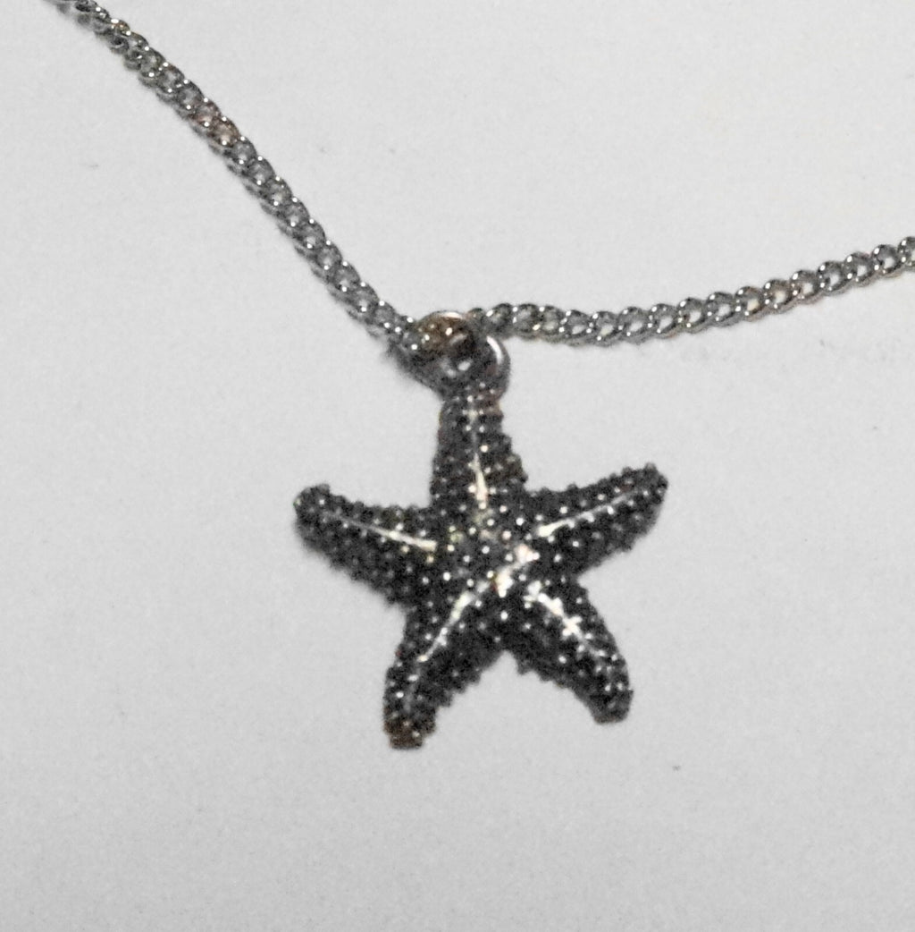 Pewter Starfish Pendant Necklace