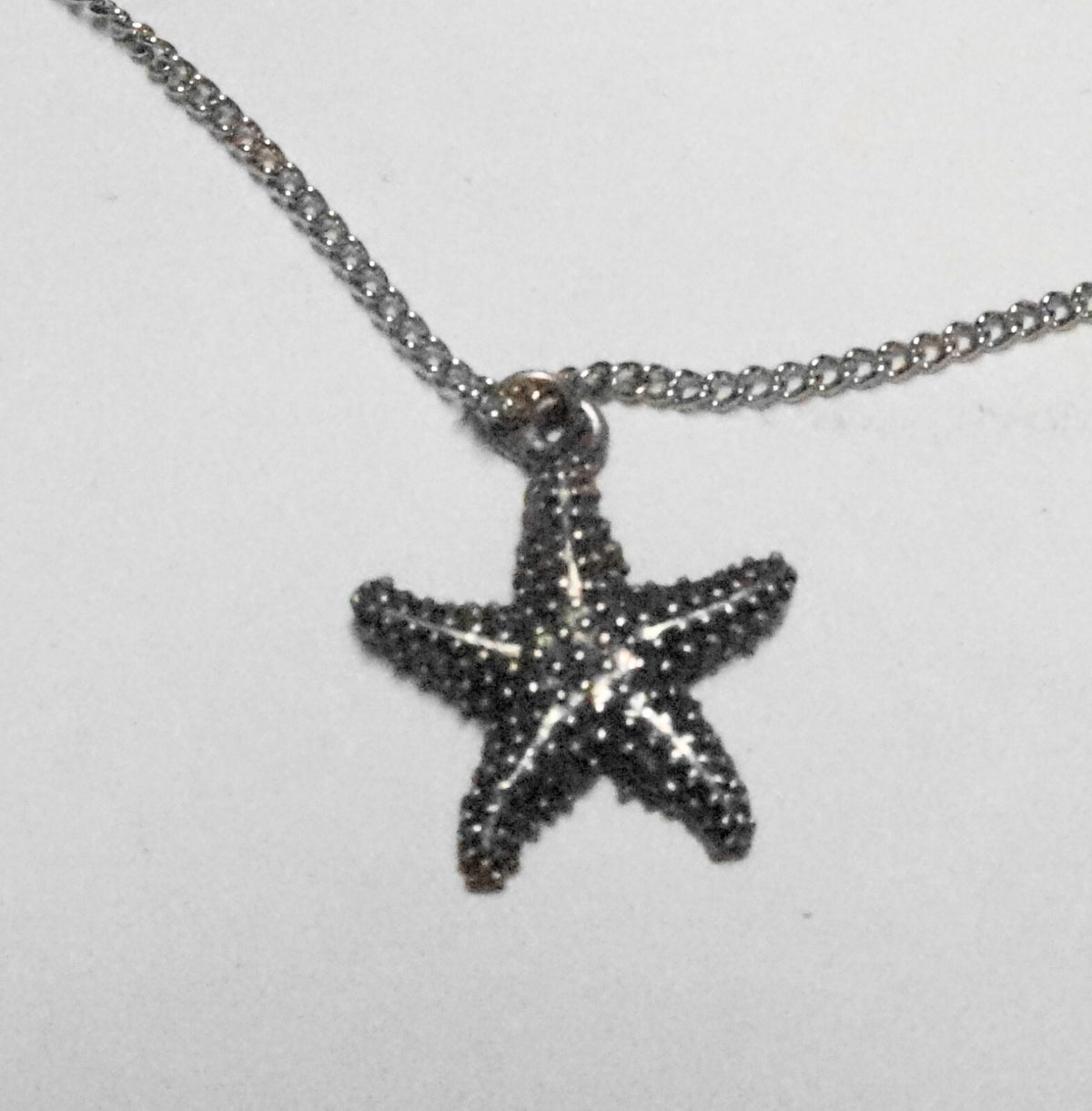 Pewter Starfish Pendant Necklace