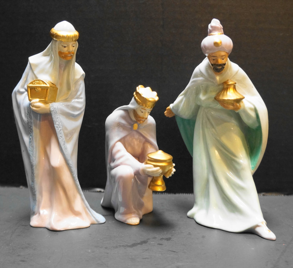 Avon Nativity Wise Men Magi Balthasar Gaspar Melchior Porcelain 1993