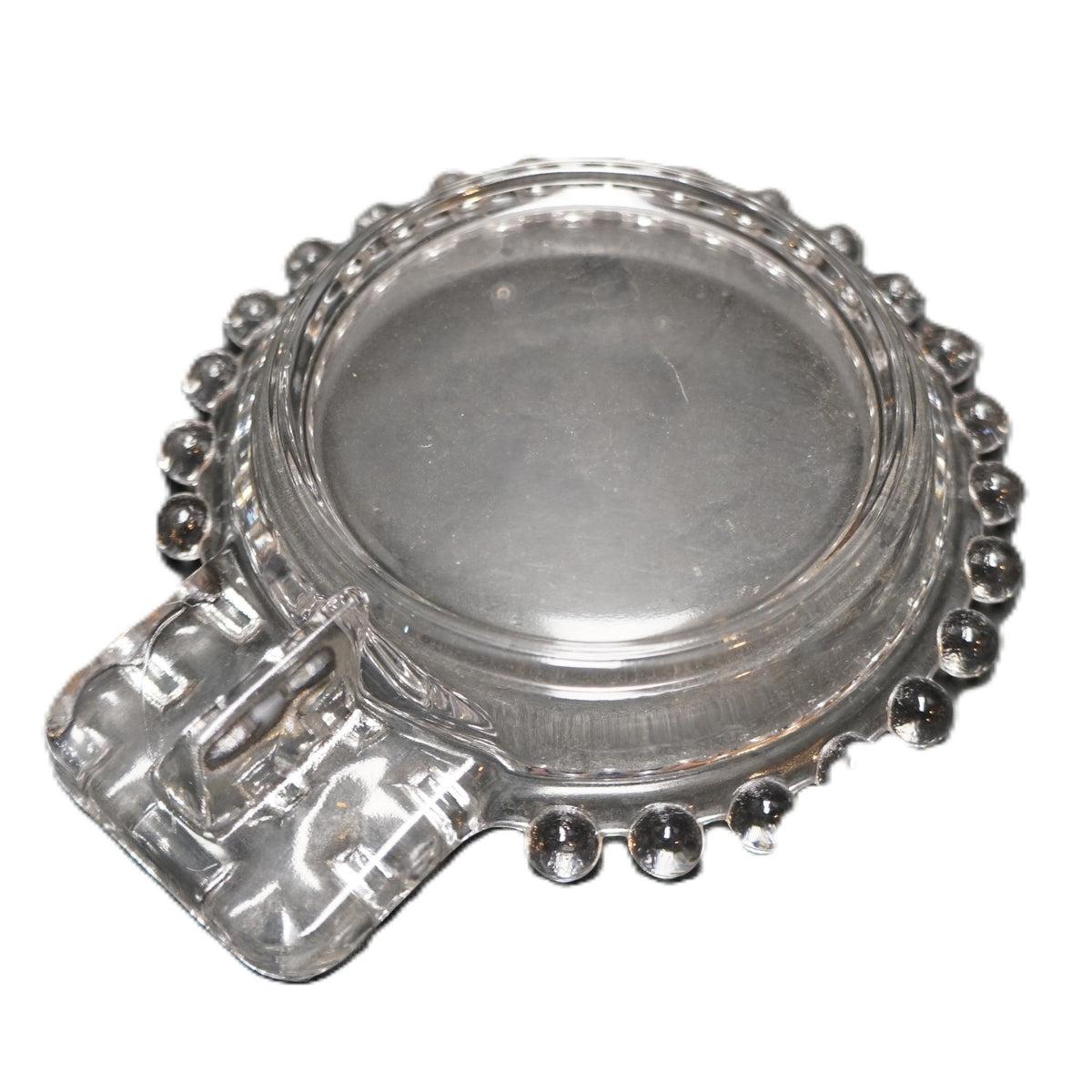 Imperial Candlewick Ashtray 2 Slot Handle