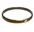 Monet Gold Tone Diamond Cut Textured Bangle Bracelet
