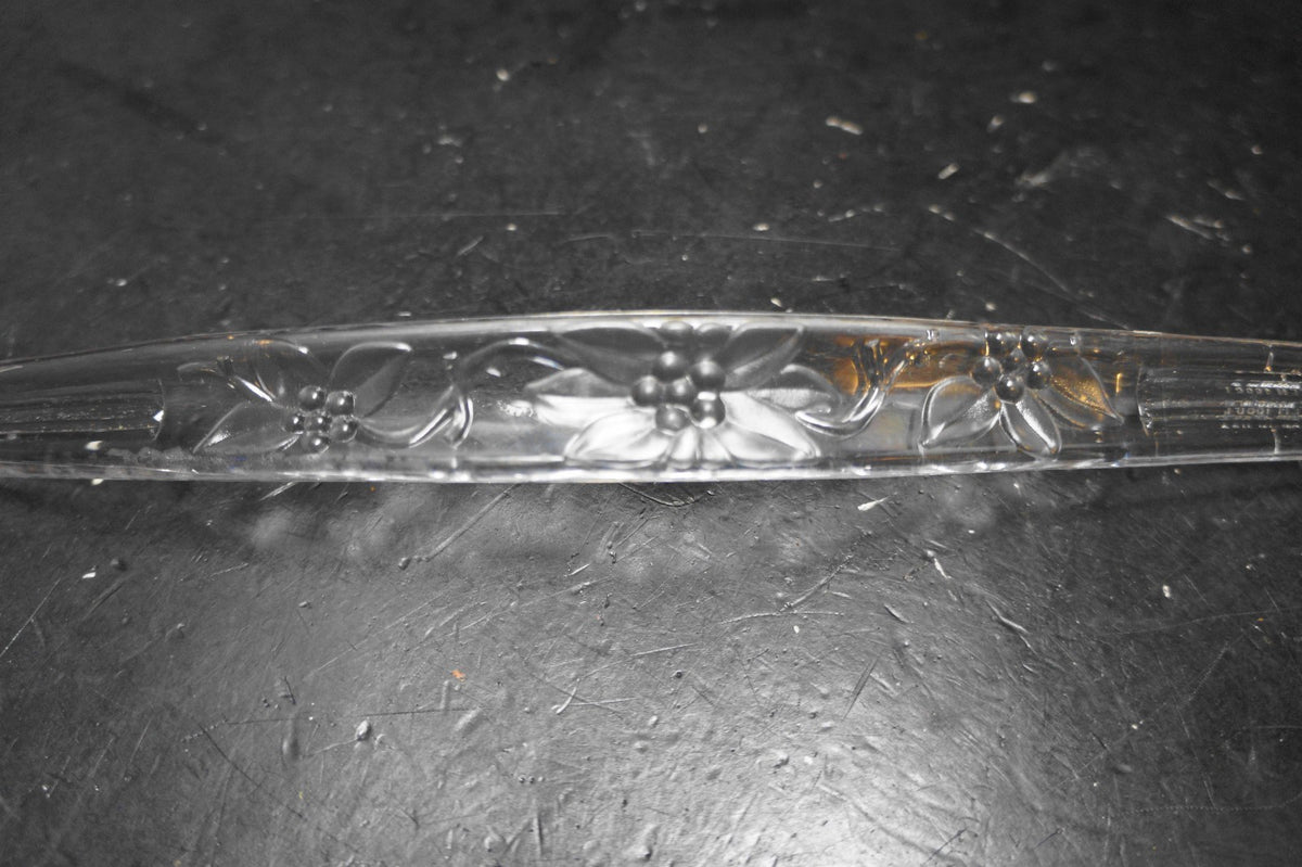 Regaline Clear Acrylic Plastic Punch Ladle Embossed Flowers
