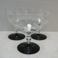 Weston Diamond Optic Black Foot Low Champagnes Set of 3 3345-9