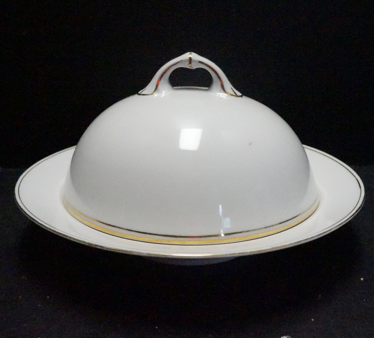 MZ Austria White Domed Cheese Butter Dish