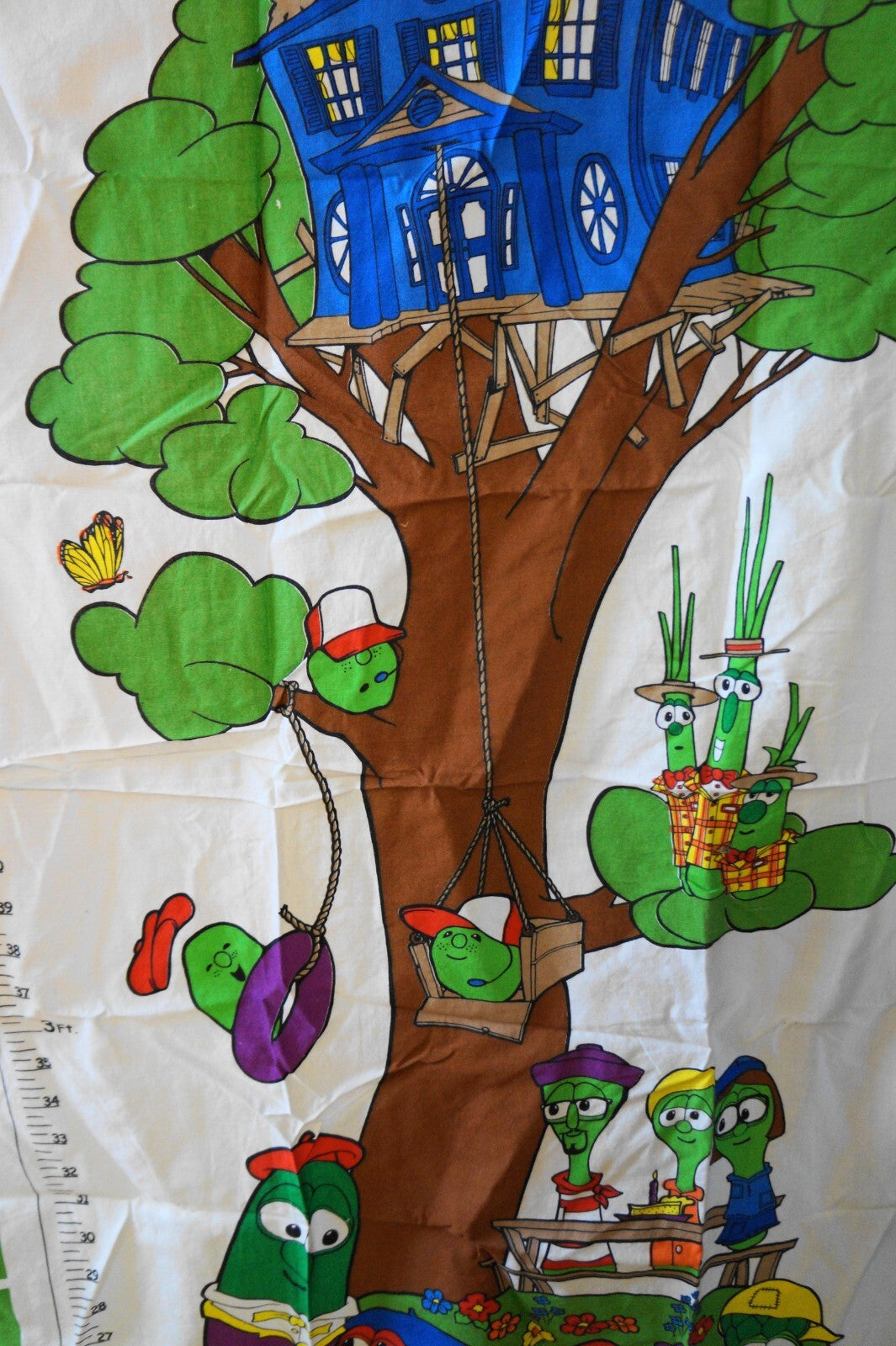 VeggieTales Growing Up WIth Bob and Larry Growth Chart Fabric Panel