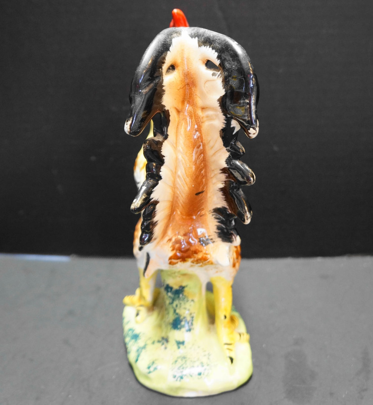Hand Painted Rooster Figurine Large Ceramic Japan Farmhouse Decor