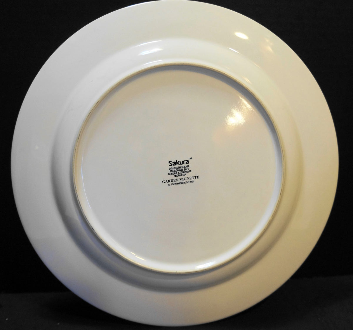 Debbie Mumm Garden Vignette Sakura Stoneware Chop Plate Round Platter 12 1/2"