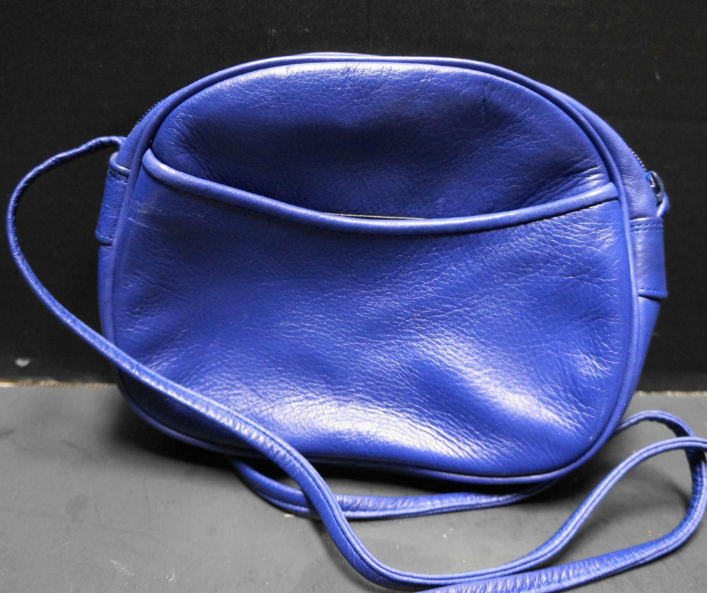 Perlina Royal Blue Leather Small Shoulder Bag Purse