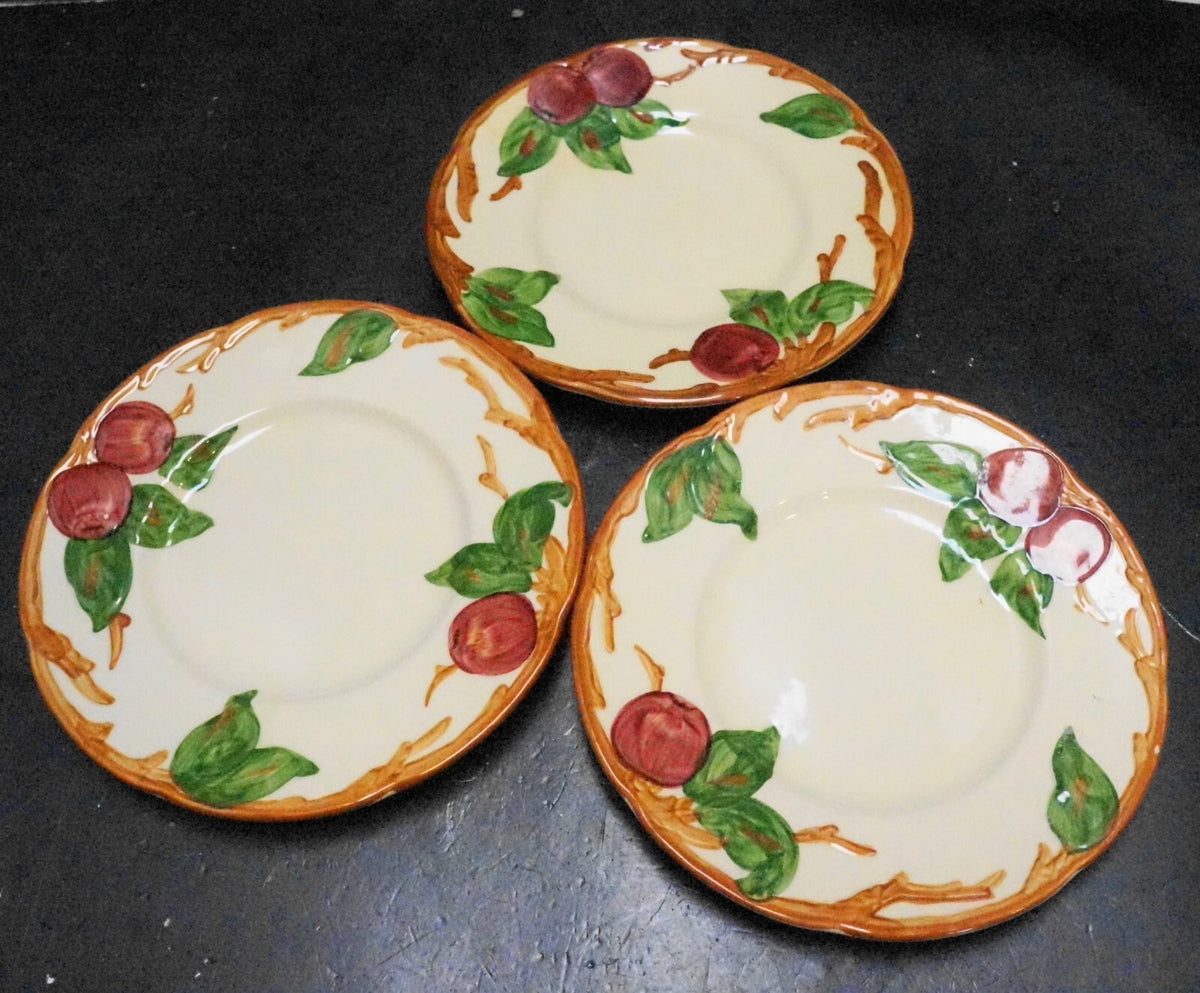 Franciscan Apple California USA Bread Plates Set of 3