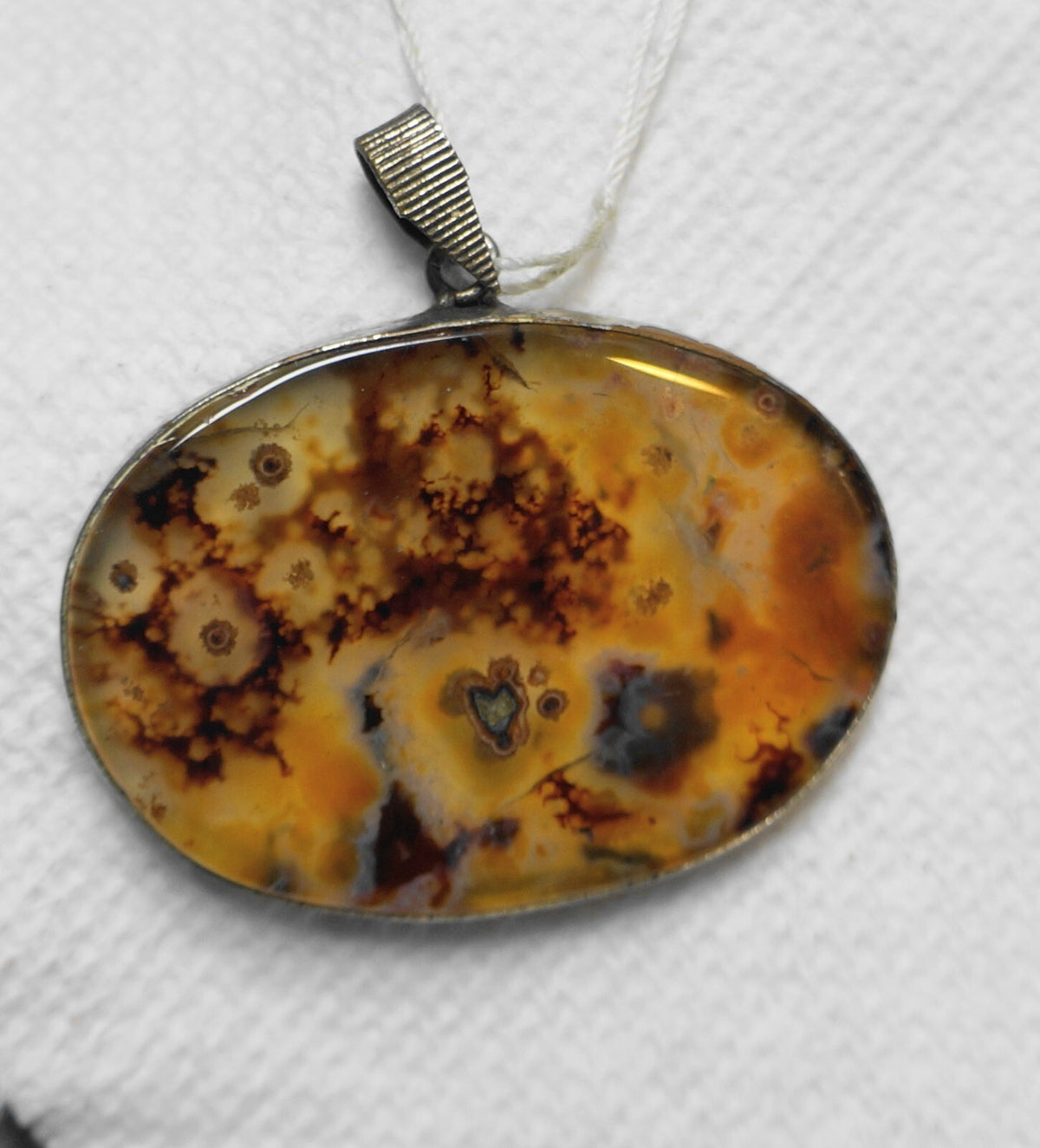 Baltic Amber Oval Pendant 1 3/4" x 1 1/2"