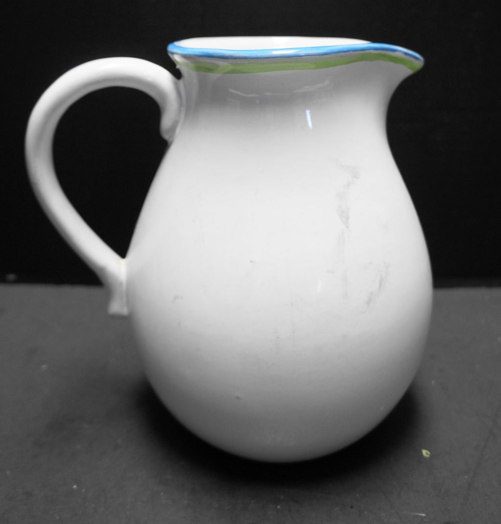 Himark Portugal Bright Fruit Flowers Redware Pitcher