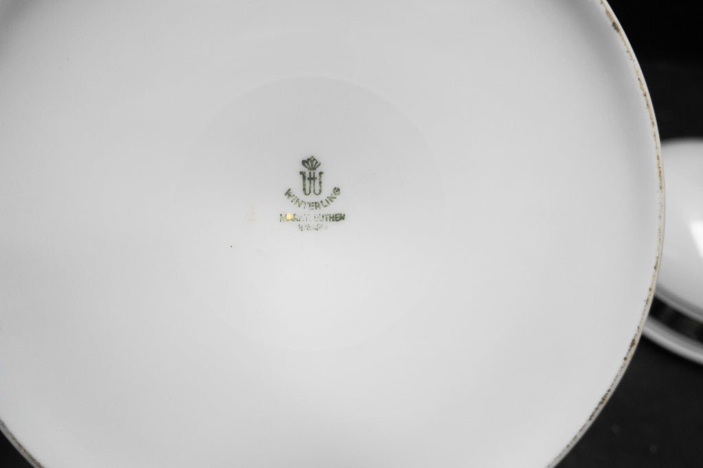 Winterling Bavaria White Sculpted Rib Platinum Trim Tureen