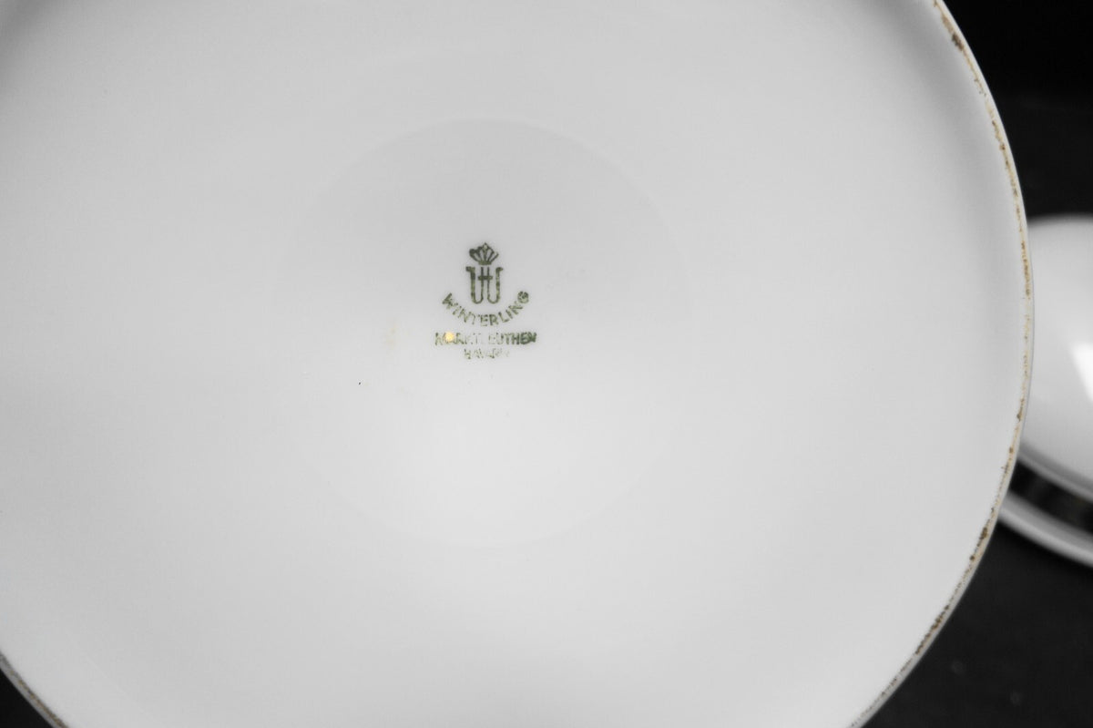 Winterling Bavaria White Sculpted Rib Platinum Trim Tureen