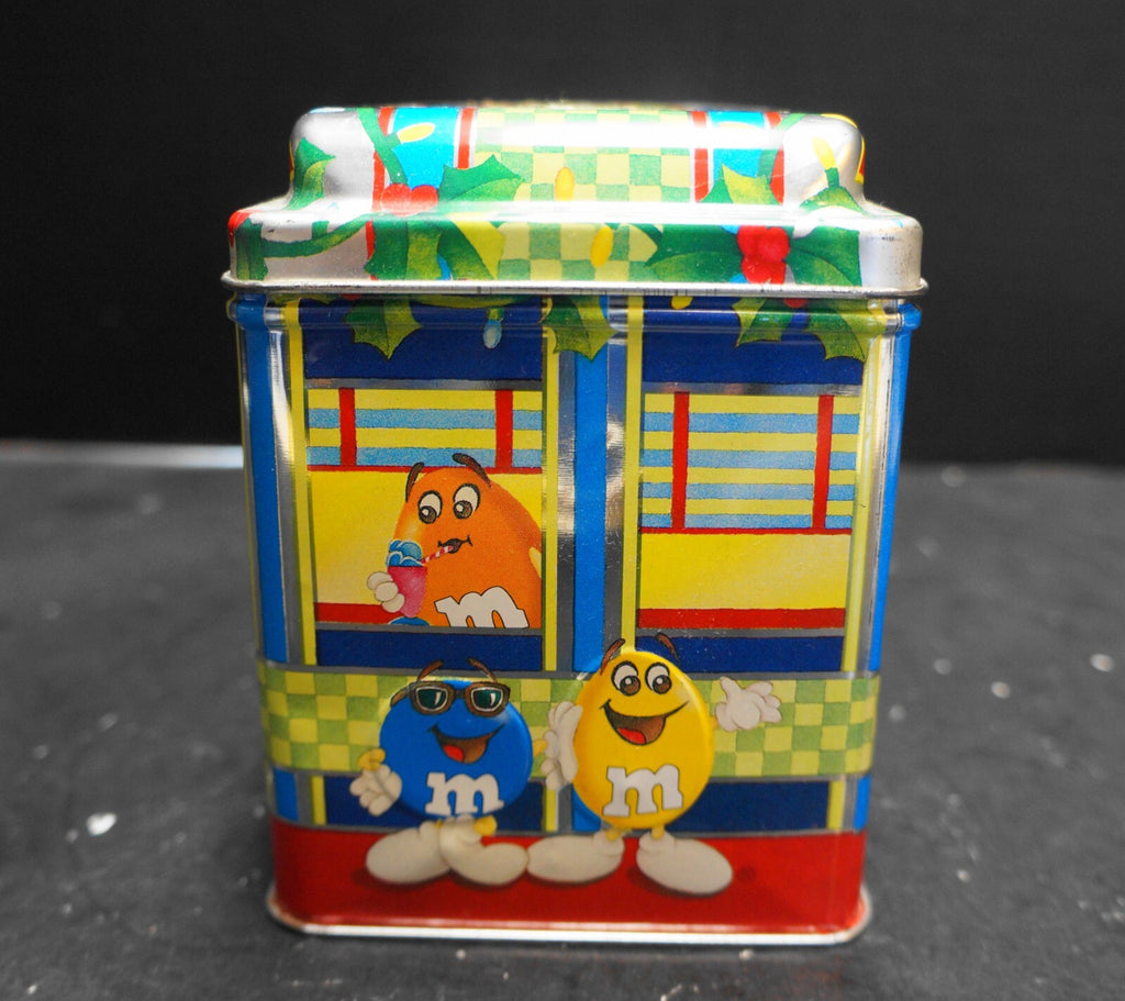 M&M's Brand Diner Christmas Village Series Limited Edition 4th Tin Canister 1996
