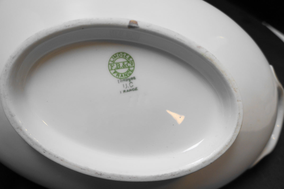 U.C. Limoges FB&CO France Oval Covered Vegetable Dish Casserole