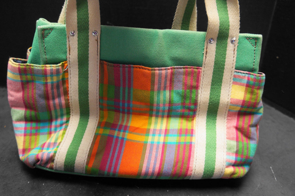 Tommy Hilfiger American Classics Plaid Small Tote Purse Green