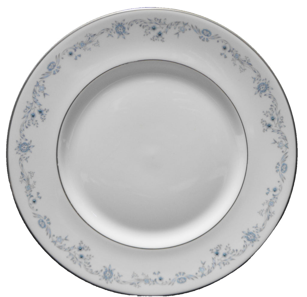 Royal Doulton Angelique Dinner Plate Blue Floral Platinum Trim