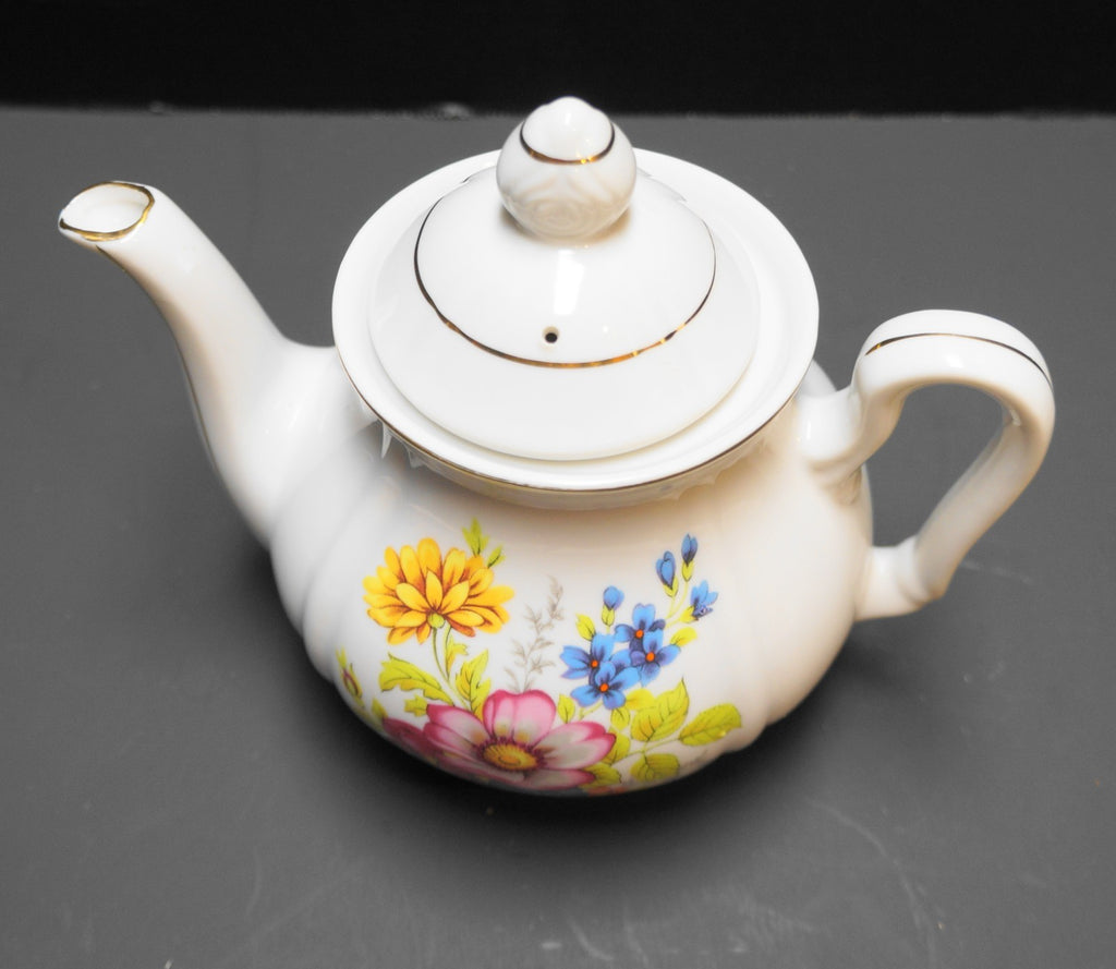 Porcelain Floral Teapot Japan Small