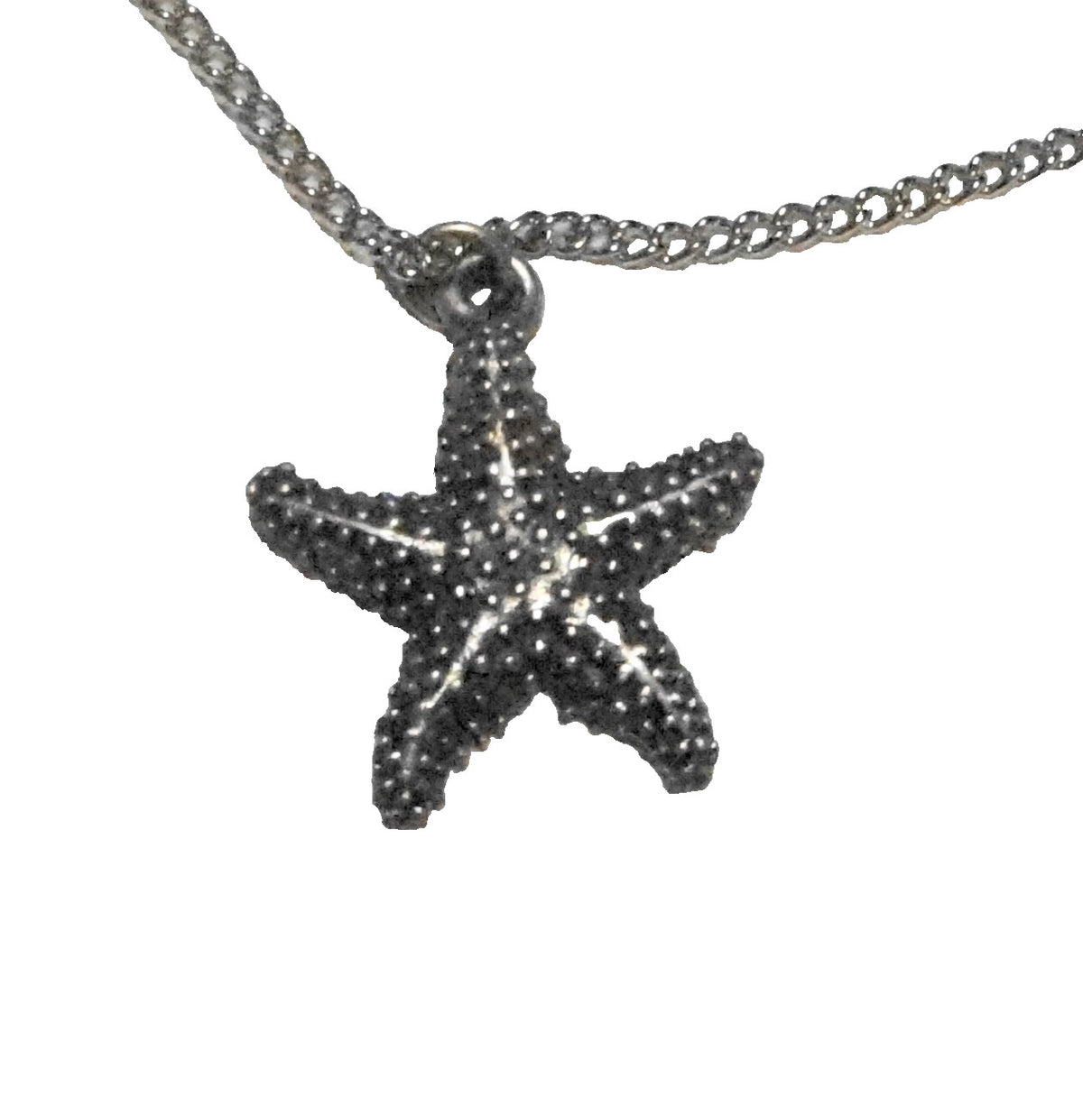Pewter Starfish Pendant Necklace