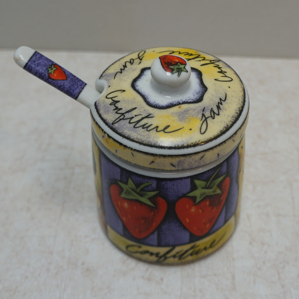 MSC International Joie de Vivre Jam Jelly Jar With Spoon