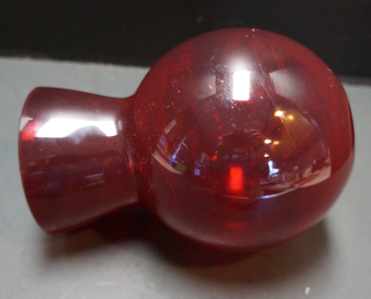 Ruby Red Glass Vase Ground Rim 7 3/4 IN