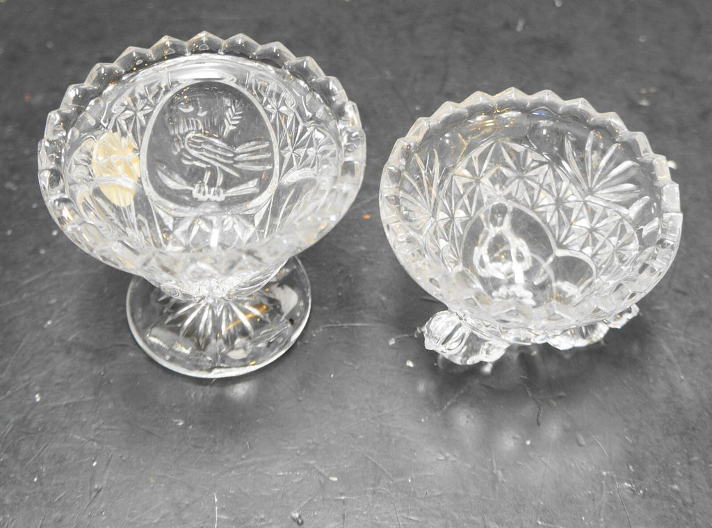 Hofbauer The Byrdes Crystal Tiny Flared Footed Bowl & Candy Box Base