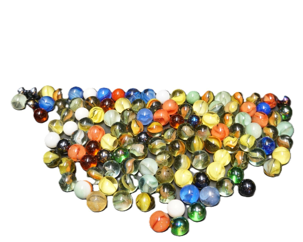 Vintage Glass Marbles Opaque Cat Eyes Mixed Lot 123
