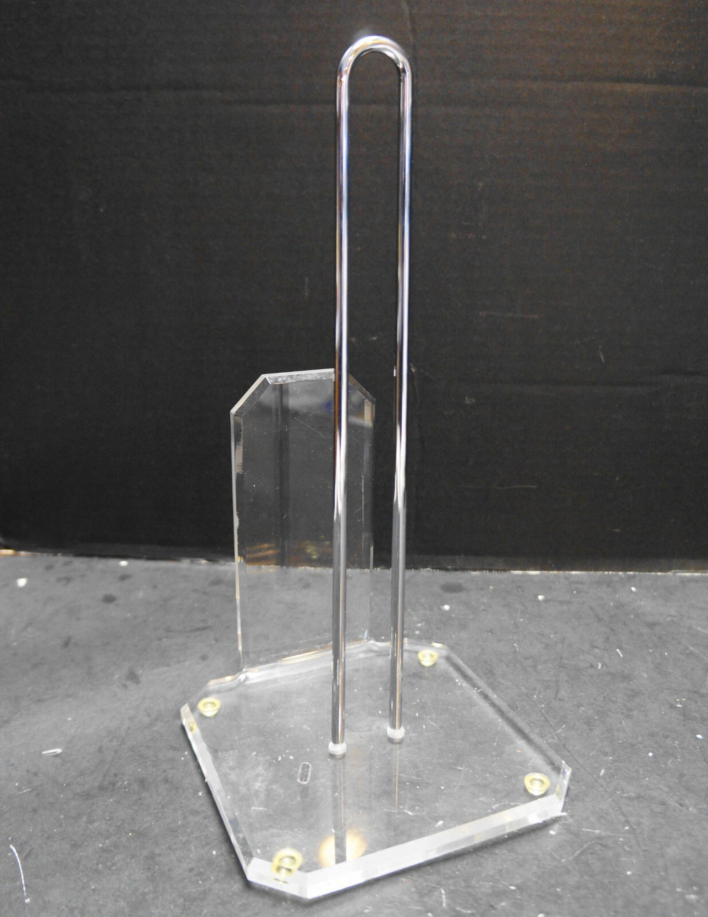 Clear Acrylic Lucite Paper Towel Stand Holder Made in Taiwan