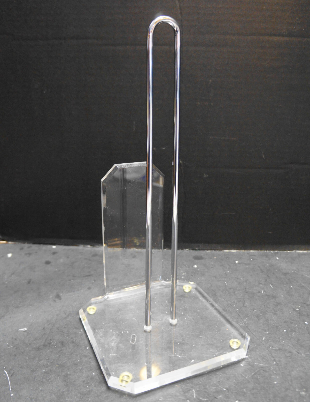 Clear Acrylic Lucite Paper Towel Stand Holder Made in Taiwan