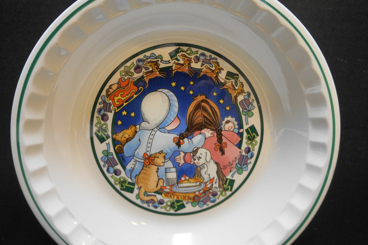 Watkins Country Kids Christmas Wish Pie Plate 1989