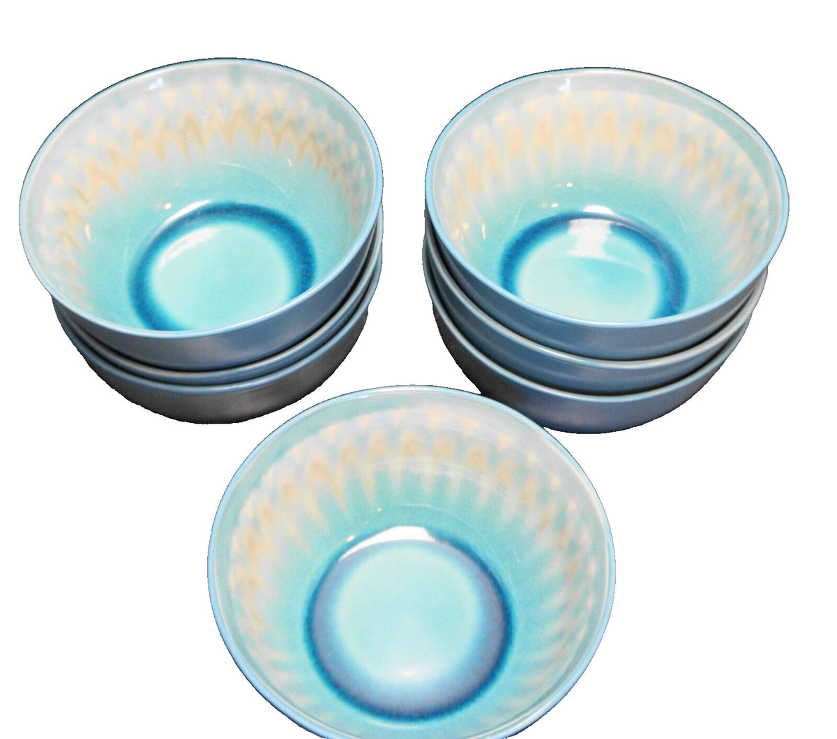 Baum Shibori Soup Cereal Bowls Set of 7