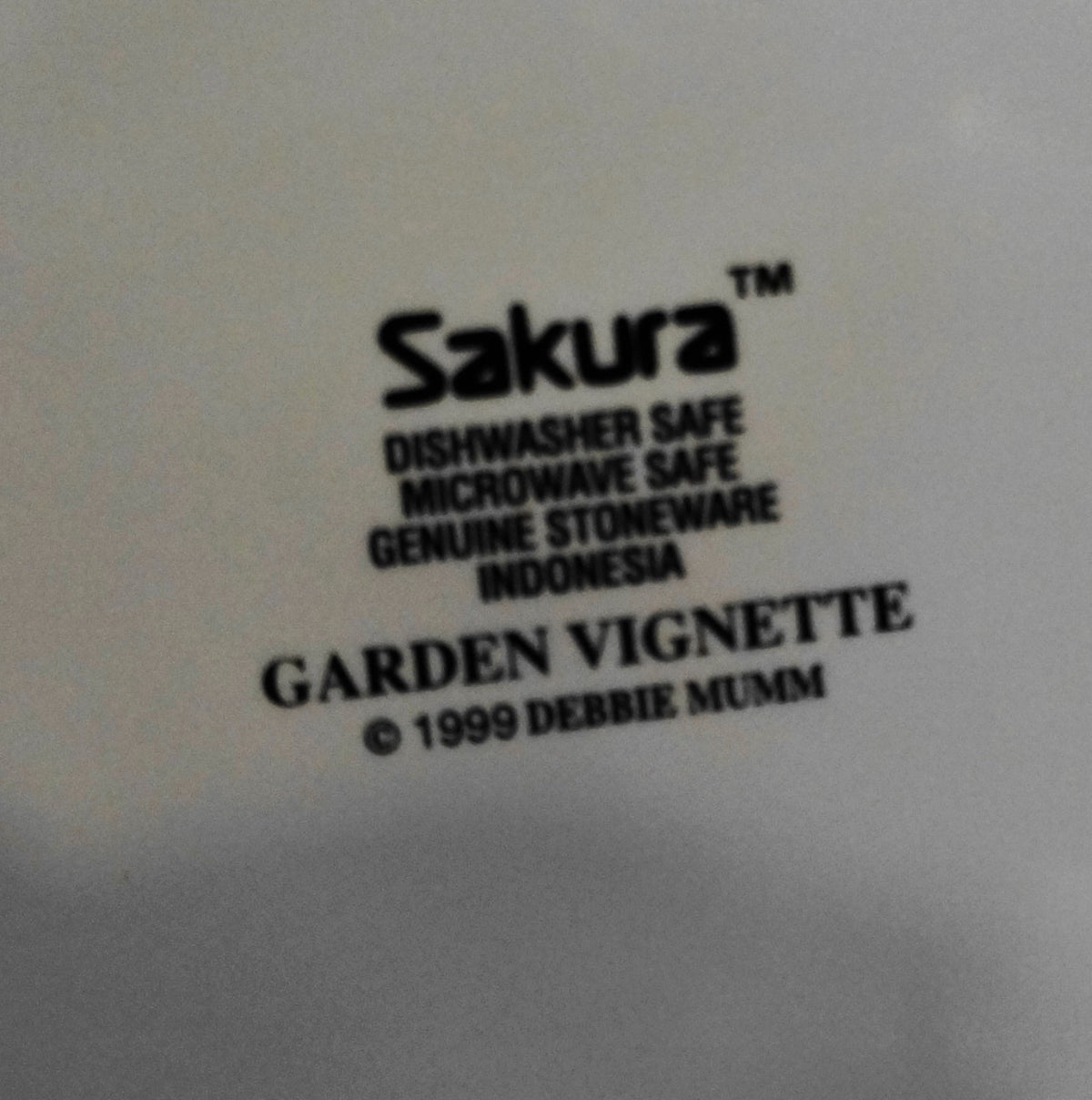 Debbie Mumm Garden Vignette Sakura Stoneware Chop Plate Round Platter 12 1/2"