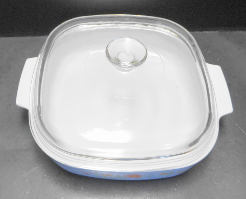Corning Ware Wildflower A-10-B Square 2.5 QT Square Casserole With Domed Lid