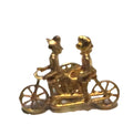 Sarah Coventry Tandem Bicycle Gold Tone Pin Brooch