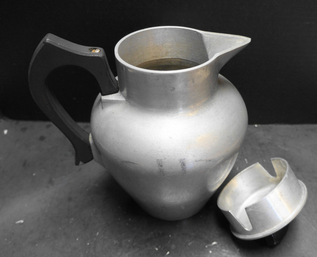 Banner Cook Ware Cast Aluminum Coffee Pot Wood Handles
