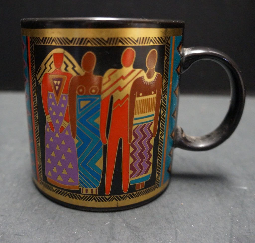 Laurel Burch Tribal Spirit 1988 Mug Black Gold