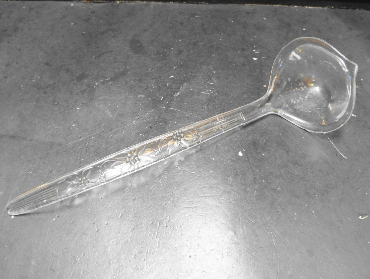 Regaline Clear Acrylic Plastic Punch Ladle Embossed Flowers