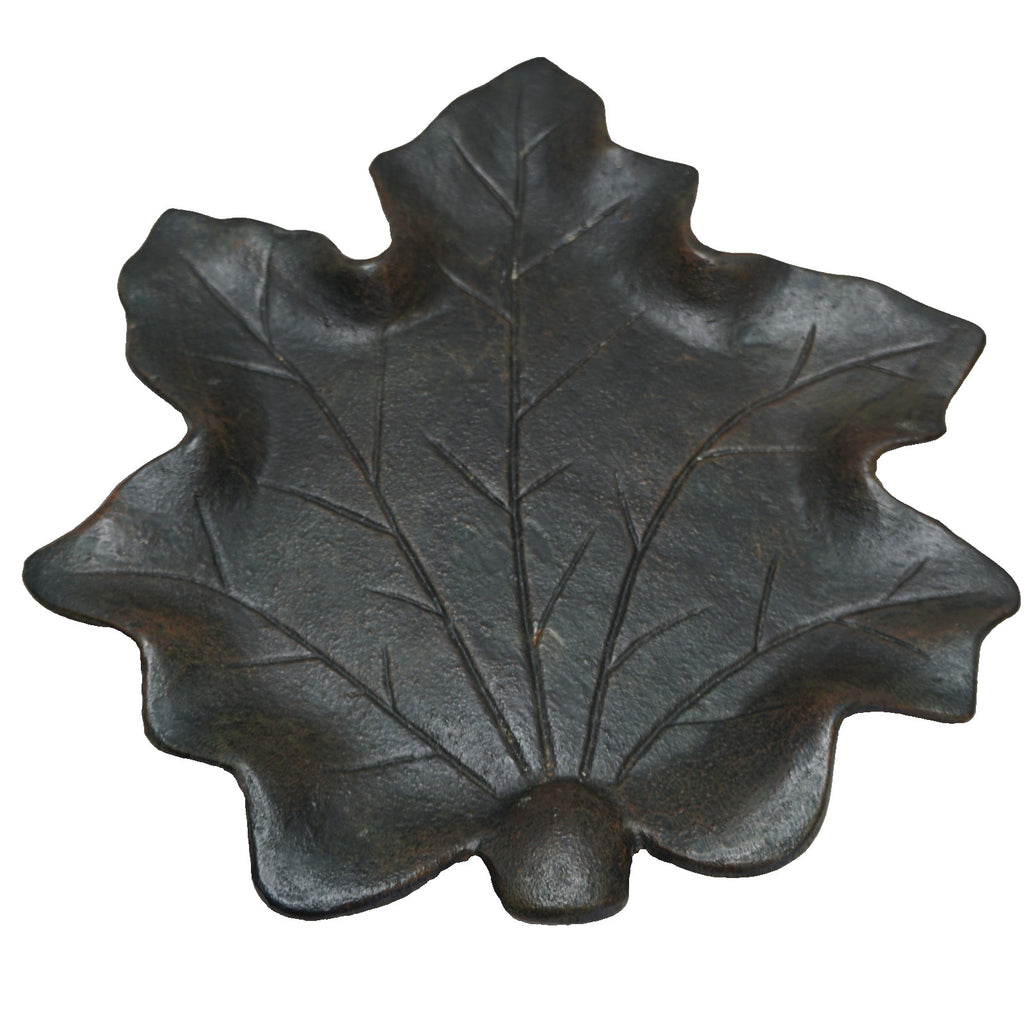 Target Halloween 2004 Novelty Cast Iron Leaf Dish Tray Candle Holder