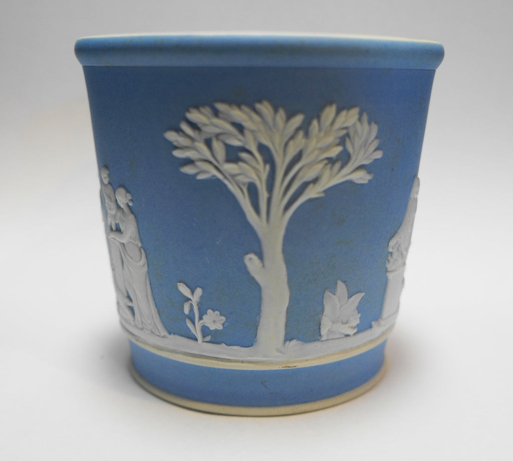 Wedgwood Jasperware Light Blue Neoclassical Small Cache Pot