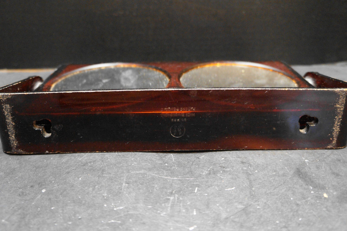 Vintage Magnifying Makeup Mirror Tilt Root Beer Lucite Hong Kong