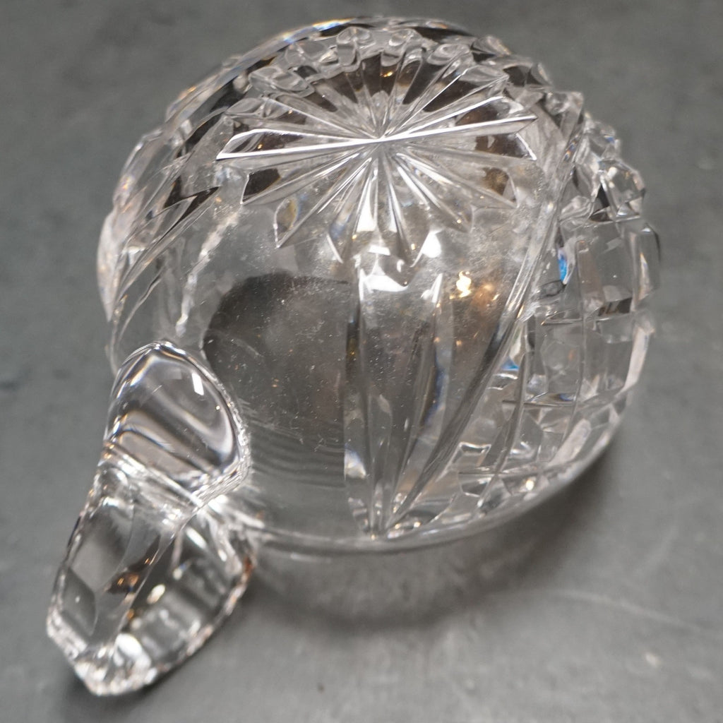 Vintage Cut Crystal Diamond Hatch Small Creamer