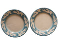 Syracuse China Oakleigh Blue Airbrushed Dessert Plates Pair 7 1/4 IN