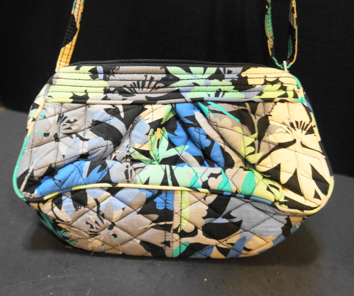 Vera Bradley Camofloral Blue Gray Black Frannie Crossbody Purse