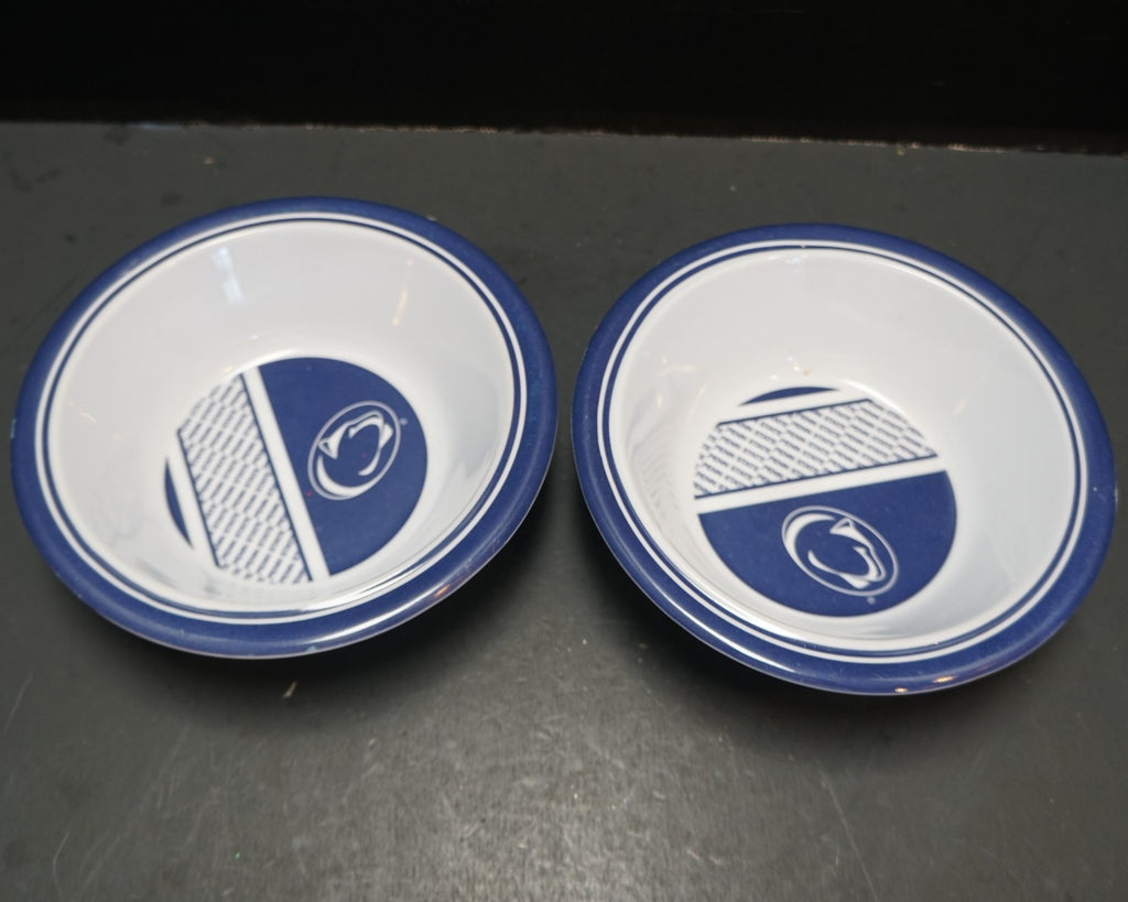 Penn State PSU Nittany Lions Melamine Cereal Snack Bowls Pair